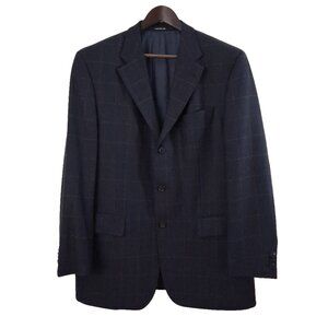 BAUMLER 100% Wool Sport Jacket Windowpane Blazer - Like New